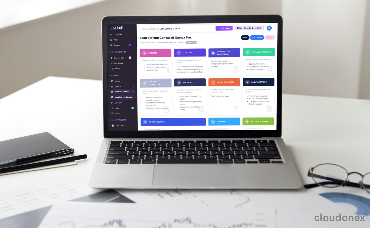 LevelUp SaaS - All-in-One Personal Finance, Productivity & Project Management Suite
